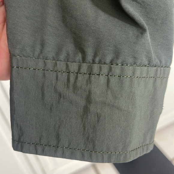 J.Crew Womens Olive Green Full Zip Snap Drawstring Hooded Cargo Utility Jacket S - Picture 5 of 12